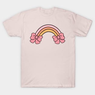 Bow Rainbow in Pink T-Shirt
